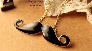   Vintage Funny Mustache Long Chain Pendant Necklace Free Shipping