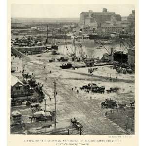  1921 Print Buenos Aires Argentina Shipping Docks Ships 