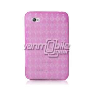   PINK ARGYLE DESIGN CASE + LCD SCREEN PROTECTOR for SAMSUNG GALAXY TAB