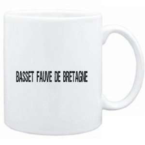  Mug White  Basset Fauve De Bretagne  SIMPLE / CRACKED 