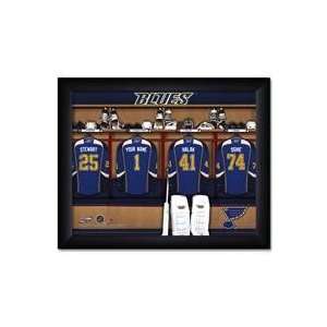  Framed NHL Locker Room Print   St. Louis Blues Sports 
