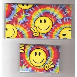   Set Made with Smiley Face Tie Dye Peace Sign Fabric: Everything Else