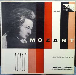 BARYLLI QUARTET mozart string quintet LP Mint  XWN 18562 Vinyl 