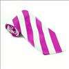 Purple White Stripe Silk Classic Woven Man Tie Necktie  