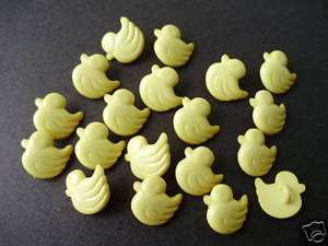 100 Lovely Duck Button Cardmaking Scrapbooking Yellow  