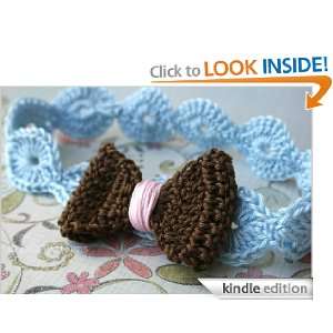 Crochet book, crochet baby headband pattern with three appliques (62 