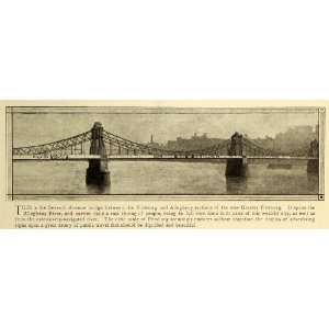  1906 Print Seventh Avenue Bridge Andy Warhol Pittsburgh 