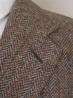 Polo University Ralph Lauren Tweed Jacket Brown Herringbone 3 Button 