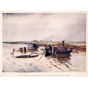   Boat Dock Marsh Wetlands River   Original Color Print