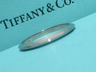 TIFFANY & CO. WEDDING BRIDAL PLATINUM 2MM KNIFE EDGE PT950 BAND RING 