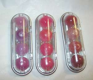 NIP CABOODLES 3 Assorted Lip Gloss Compacts Pink and Bronze Brushes 