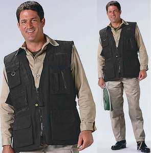 Safari Outback Black Camping Travel Photography Hunting Vest  
