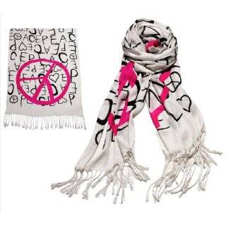  Peace Sign Dip Dyed Scarf Clothing