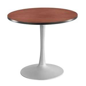 Cha Cha™ 36 Round Table With Trumpet Base 29H, Cherry Top/Metallic 