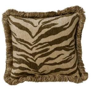 Brown Fringe Zebra Rectangular Pillow: Home & Kitchen