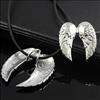 316L Stainless Steel Angels Wing Lover`s Pendants 4D14  