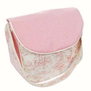   : Hoohobbers Baby Etoile Pink Embroidered Messenger Diaper Bag: Baby