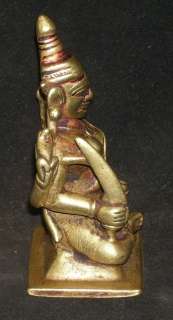 Antique Hindu Traditional Indian Ritual Bronze Goddess Durga RARE 