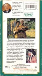 VHS: DISNEYS DAVY CROCKETT KING OF THE WILD FRONTIER  