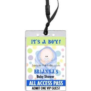   Blue Blanket Baby Shower VIP Pass Invitation