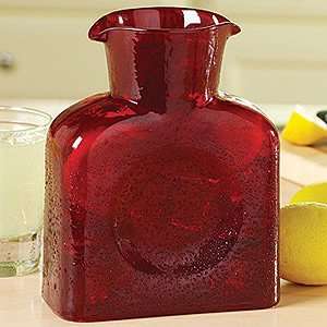  Blenko Glass Company Red Water Pitcher: Kitchen & Dining