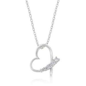   Miranda pendant + Chaine heart design cz diamonds in a very fashion