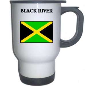  Jamaica   BLACK RIVER White Stainless Steel Mug 