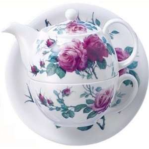   Kirkham English Rose Tea for One Stacking Teapot Set