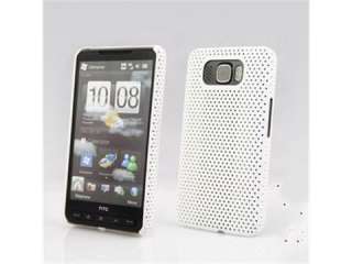 WHITE HARD RUBBER CASE COVER FOR HTC HD2 LEO T8588 D  