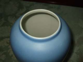 Vintage Signed Robin Egg Blue Alcobaca Portugal 9 Vase  