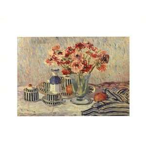 Still Life with Anemones by Georges Seurat 14x11 