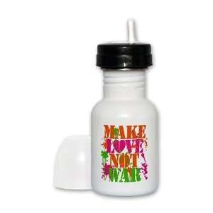  Sippy Cup Black Lid Make Love Not War Peace Symbol Sign 