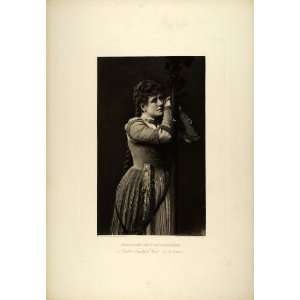 1887 Photogravure Ellen Terry Portrait Stage Actress Marguerite Faust 