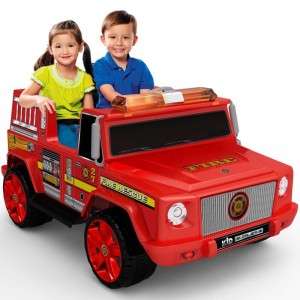 Kid Motorz Fire Engine Two Seater Battery Powered Riding Toy 12 Volt 