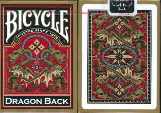 DECKS of BICYCLE GOLD DRAGON BACK PLAYING CARDS!!!  