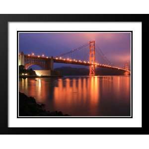  Golden Gate Bridge at Night Large 20x23 Framed and Double 