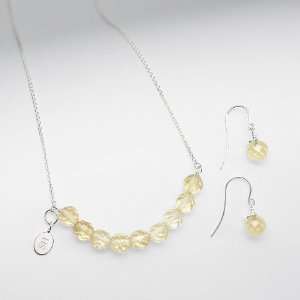 lemon quartz bridesmaids jewelry set:  Home & Kitchen