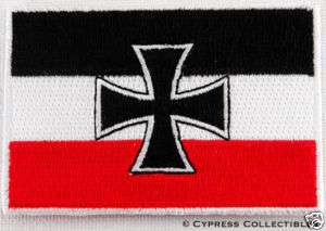 GERMAN NAVY WWI JACK FLAG iron on patch CROSS GERMANY  