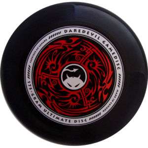 Black Daredevil 175 gram Ultimate Frisbee Game Disc  