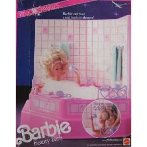  Barbie Pink Sparkles Beauty Bath Shower & Bathtub Playset 