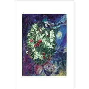 Bouquet with Flying Lovers    Print 