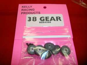 Kelly 3/32 x 64 P 38 tooth Slot Car Spur Gear 1/24  