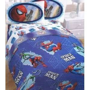  4 piece Marvel Spiderman Twin Bedding Set: Home & Kitchen