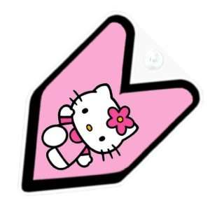  JDM Hello Kitty Baby Pink Car Decal Badge: Automotive