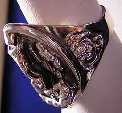 1366 Hindu Lord Ganesh OM Silver ring elephant Jewelry  