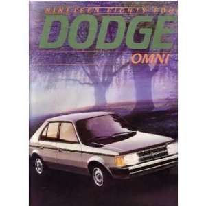  1984 DODGE OMNI Sales Brochure Literature Book: Automotive