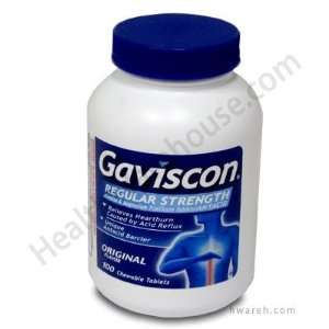  Gaviscon (Regular Strength)   100 Chewable Tablets Health 