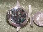 vintage 925 sterling silver fish brooch pin inlaid abalone taxco