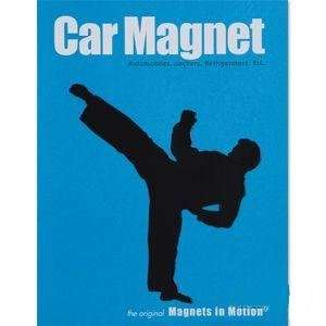  Martial Arts Magnet   Male Kicker Black