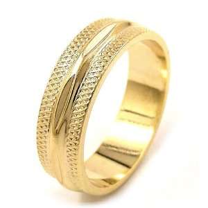  RING, 6MM, 18K GOLD PLATED, NEW DE NO Jewelry